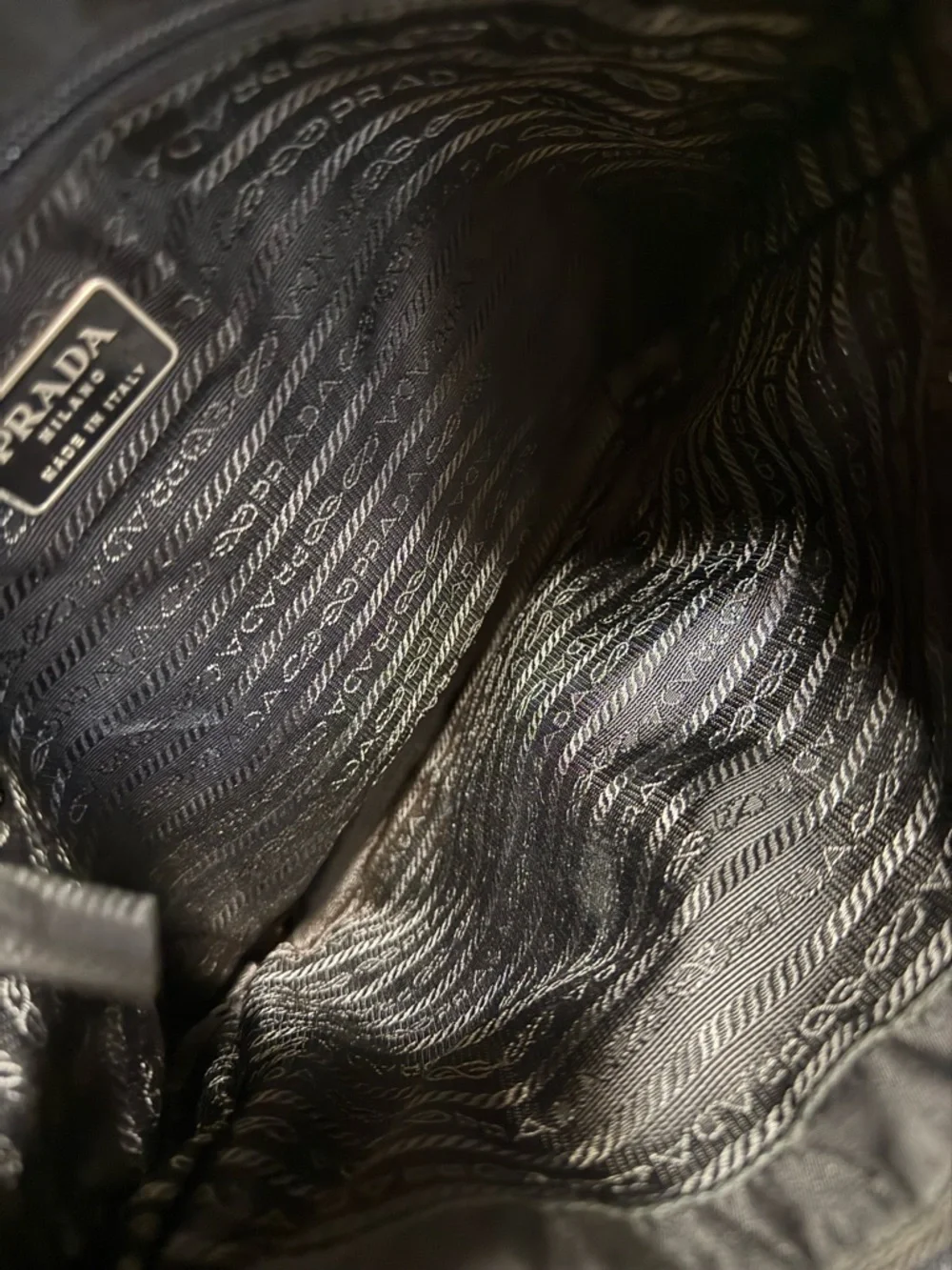 Beautiful Prada Black Nylon Tessuto Shoulder Tote Bag